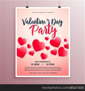 lovely valentines day party flyer template