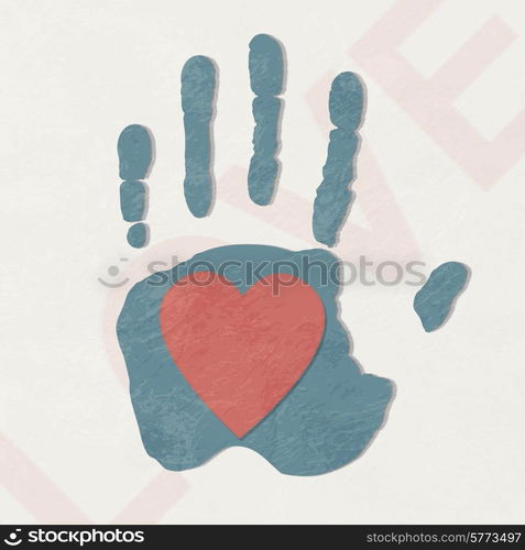 Loving hand. abstract background