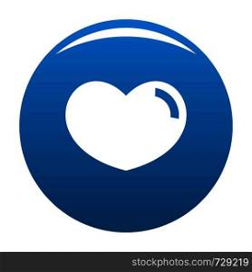 Loving heart icon. Simple illustration of loving heart vector icon for any design blue. Loving heart icon vector blue