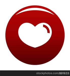 Loving heart icon. Simple illustration of loving heart vector icon for any design red. Loving heart icon vector red