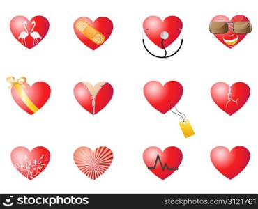 loving hearts set for Valentine design