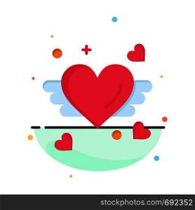 Loving, Love, Heart, Wedding Business Logo Template. Flat Color