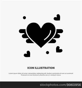 Loving, Love, Heart, Wedding solid Glyph Icon vector