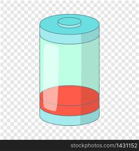 Low battery icon. Cartoon illustration of low battery vector icon for web design. Low battery icon, cartoon style
