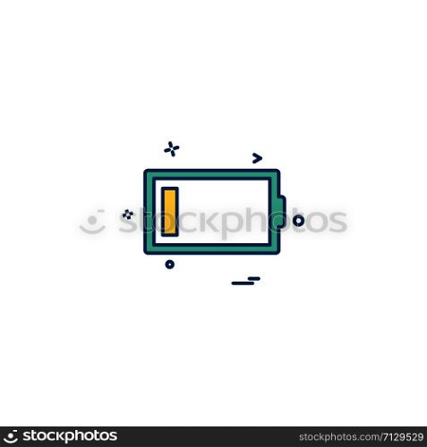 Low battery icon design vector