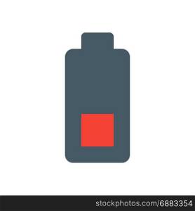 low battery, icon on isolated background