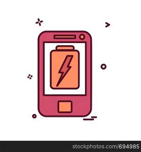 Low Battery Phone icon design vector