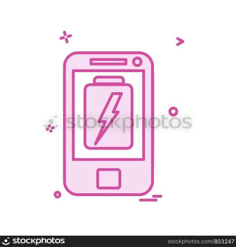 Low Battery Phone icon design vector