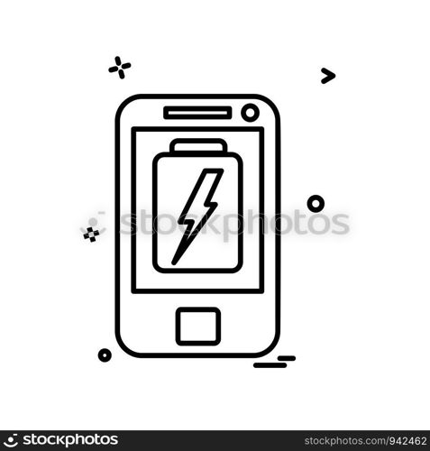 Low Battery Phone icon design vector