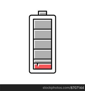 low battery power energy color icon vector. low battery power energy sign. isolated symbol illustration. low battery power energy color icon vector illustration