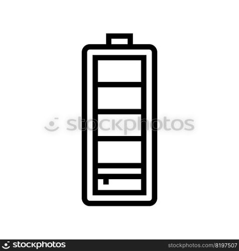 low battery power energy line icon vector. low battery power energy sign. isolated contour symbol black illustration. low battery power energy line icon vector illustration