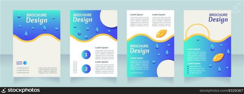 Low calories nutrition and diet blank brochure layout design. Vertical poster template set with empty copy space for text. Premade corporate reports collection. Editable flyer paper pages. Low calories nutrition and diet blank brochure layout design