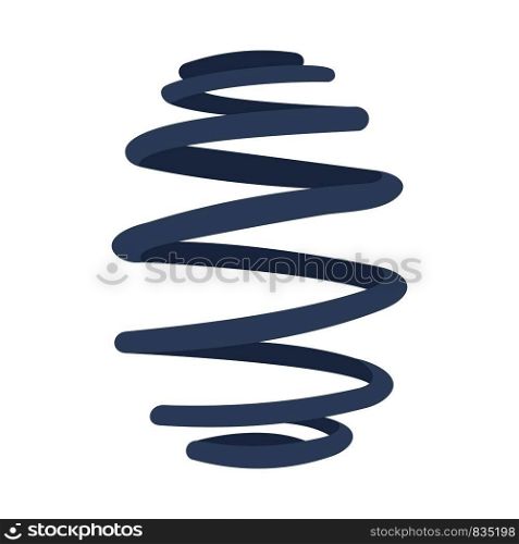 Low car spring icon. Flat illustration of low car spring vector icon for web isolated on white. Low car spring icon, flat style