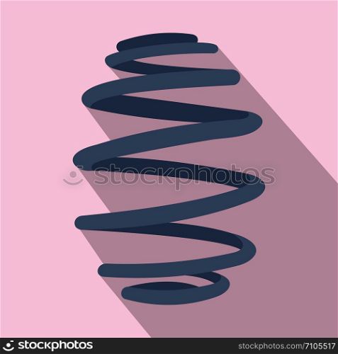 Low car spring icon. Flat illustration of low car spring vector icon for web design. Low car spring icon, flat style