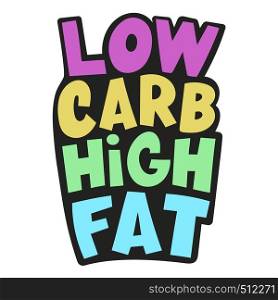 LOW CARB HIGH FAT Healthy Food Keto Diet Vector Illustration