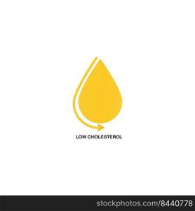 Low cholesterol icon. vector illustration logo design.