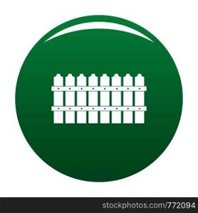 Low fence icon. Simple illustration of low fence vector icon for any design green. Low fence icon vector green