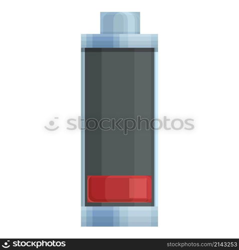 Low new battery icon cartoon vector. Level battery. Full electric. Low new battery icon cartoon vector. Level battery