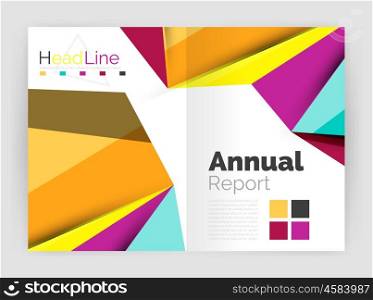 Low poly annual report. Low poly annual report template