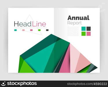 Low poly annual report. Low poly annual report template