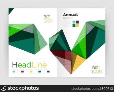 Low poly annual report. Low poly annual report template