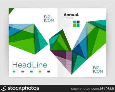 Low poly annual report. Low poly annual report template