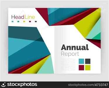 Low poly annual report. Low poly annual report template