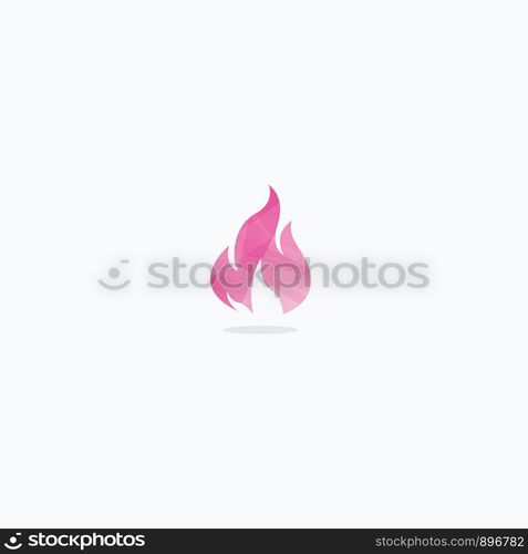 Low poly Fire flame vector logo design illustration. bbq flame icon.