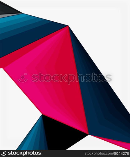 Low poly geometric 3d shape background. Low poly geometric 3d shape futuristic modern background. Vector blank template for your text or design