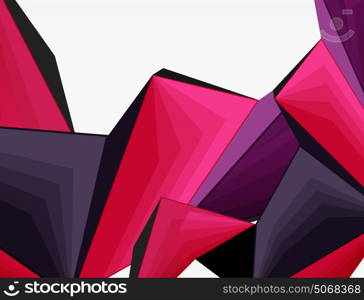 Low poly geometric 3d shape background. Low poly geometric 3d shape futuristic modern background. Vector blank template for your text or design