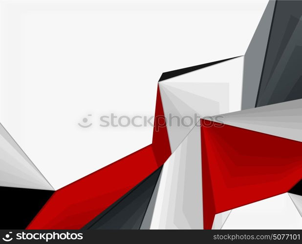 Low poly geometric 3d shape background. Low poly geometric 3d shape futuristic modern background. Vector blank template for your text or design