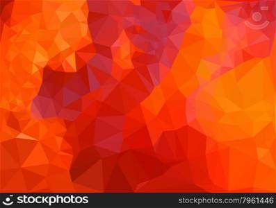 Low poly geometric of abstract red background