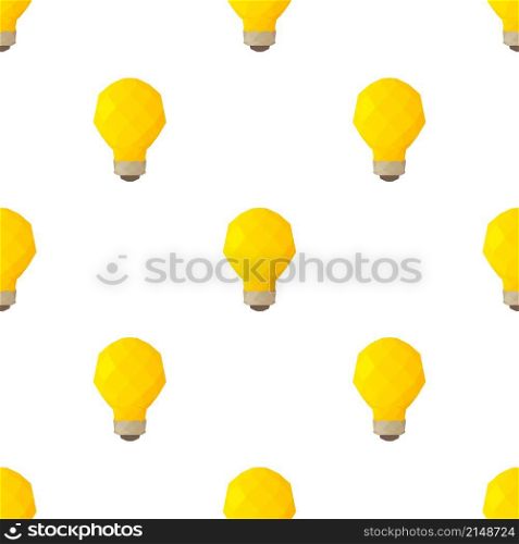 Low poly light bulb pattern seamless background texture repeat wallpaper geometric vector. Low poly light bulb pattern seamless vector