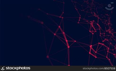 low poly network mesh connection background design