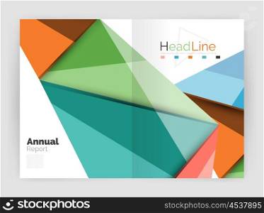 Low poly shapes design for business brochure template. 3d low poly shapes design for business brochure template. Vector annual report layouts