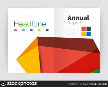 Low poly shapes design for business brochure template. 3d low poly shapes design for business brochure template. Vector annual report layouts