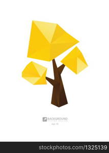 low poly tree logo design