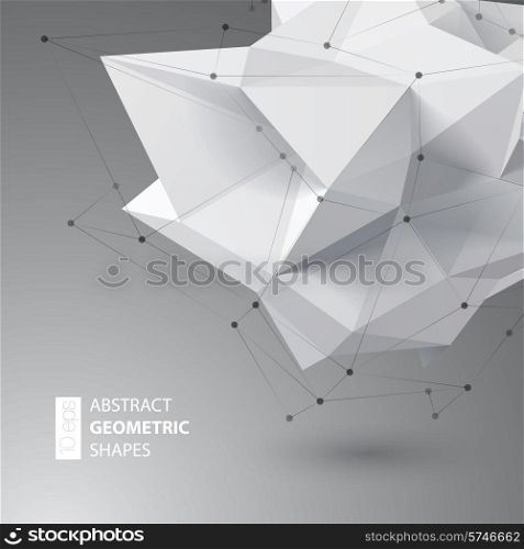 Low polygon geometry shape. Vector illustration EPS 110. Low polygon geometry shape. Vector illustration