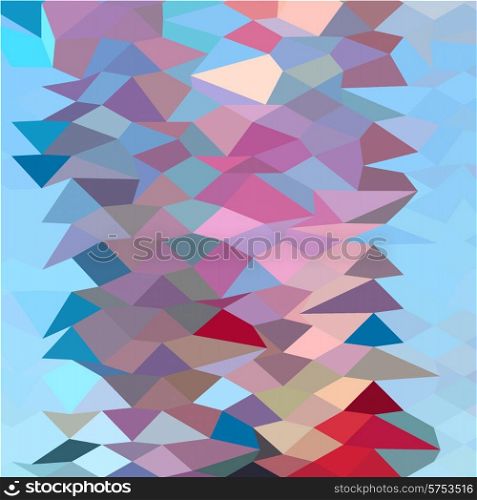 Low polygon style illustration of a aqua ruby red abstract background.. Aqua Ruby Red Abstract Low Polygon Background