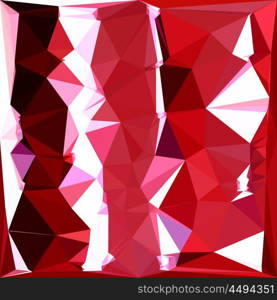 Low polygon style illustration of a barn red abstract geometric background.. Barn Red Abstract Low Polygon Background