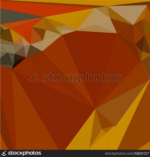 Low polygon style illustration of a blue abstract geometric background.. Paprika Orange Red Abstract Low Polygon Background