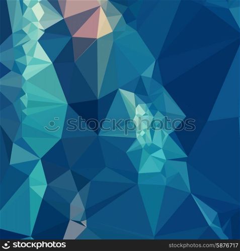 Low polygon style illustration of a blue abstract geometric background.. Ball Blue Abstract Low Polygon Background