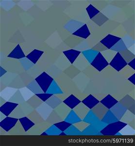 Low polygon style illustration of a blue pigment abstract geometric background.. Blue Pigment Abstract Low Polygon Background