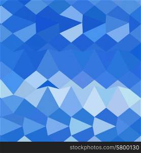 Low polygon style illustration of a brandeis blue abstract geometric background.. Brandeis Blue Abstract Low Polygon Background