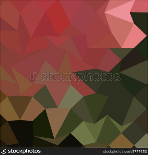 Low polygon style illustration of a brunswick green abstract geometric background.. Brunswick Green Abstract Low Polygon Background
