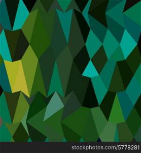 Low polygon style illustration of a brunswick green abstract geometric background.. Brunswick Green Abstract Low Polygon Background