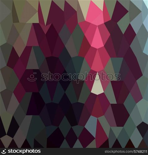 Low polygon style illustration of a burgundy abstract background.. Burgundy Abstract Low Polygon Background