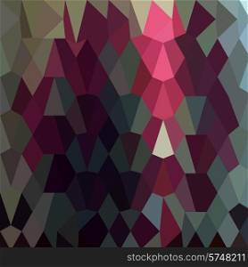 Low polygon style illustration of a burgundy abstract background.. Burgundy Abstract Low Polygon Background