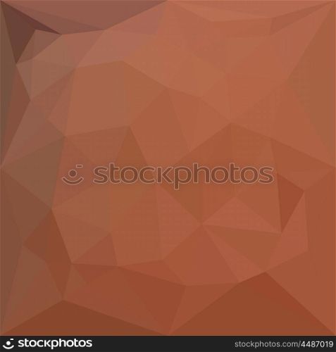 Low polygon style illustration of a burnt orange abstract geometric background.. Burnt Orange Abstract Low Polygon Background