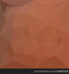 Low polygon style illustration of a burnt orange abstract geometric background.. Burnt Orange Abstract Low Polygon Background